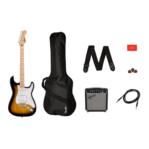 Squier Sonic Stratocaster Pack 2-Color Sunburst Electric Guitar Pack