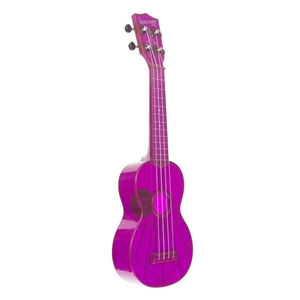 Kala Waterman Soprano Ukulele, Fluorescent Purple Grape