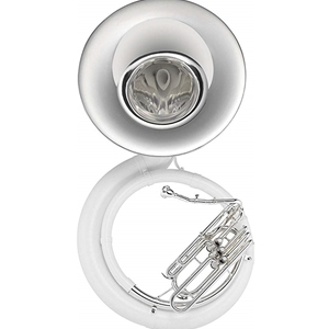 Used Jupiter Qualifier Sousaphone, Fiberglass, Silver Valve Cluster