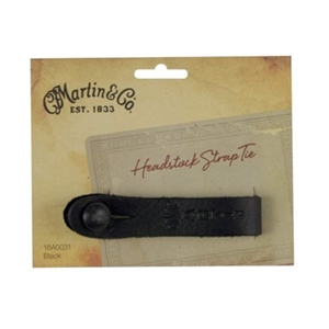 Martin Neck Button Strap, Leather Black