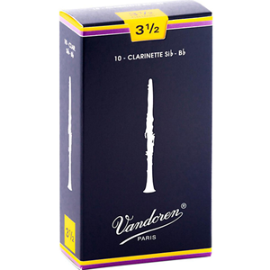 Vandoren Bb Clarinet #3.5 Reeds, Box 10