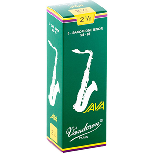 Vandoren Java Tenor Sax #2.5 Reeds, Box 5