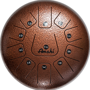 Amahi Steel Tongue Drum 12" Bronze w/Bag