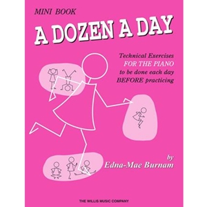 Burnam: A Dozen A Day - Mini Book (pink) - Piano