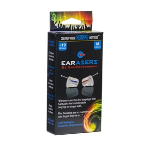 Earasers Musicians Ear Plugs -19 db Peak Medium