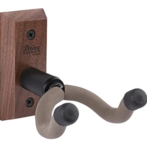 String Swing Guitar Wall Mount, KEEPER YOLK -Black Walnut