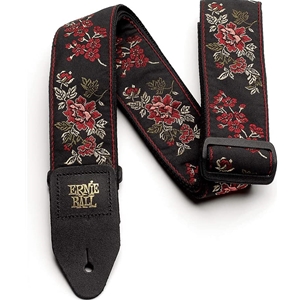Ernie Ball Red Rose Jacquard Guitar Strap