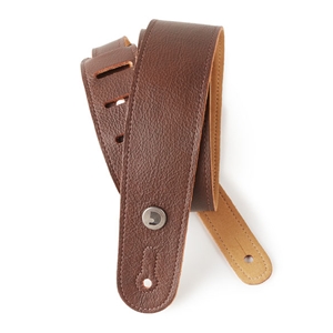 D'Addario Slim Garment Leather Guitar Strap, Brown