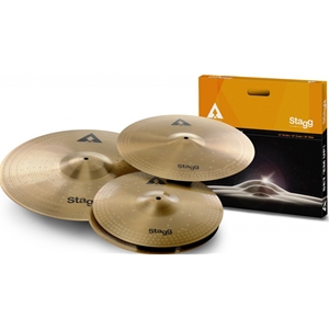 Stagg Copper Steel Cymbal Set 16" Crash 20" Ride 14" Hi-hat