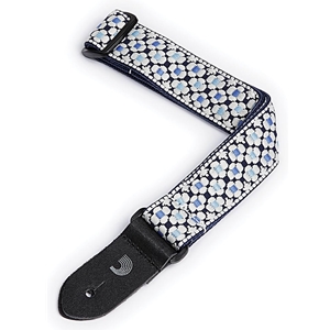 D'Addario Nylon Ukulele Strap, Blue Flowers