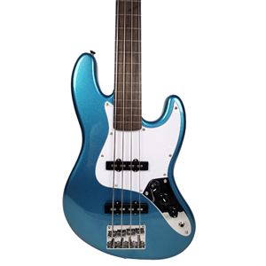 Used SX Ursa 2 JR RN Lake Placid Blue Short Scale Fretless Jazz Bass