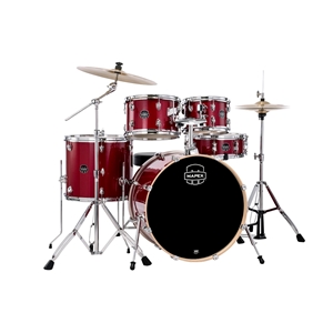 Mapex Venus Fusion 5 Piece Complete Setup - Crimson Red Sparkle