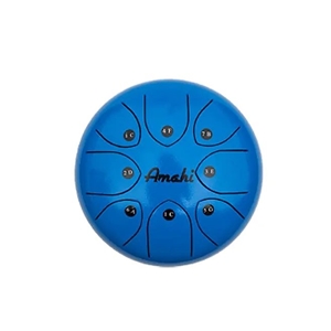Amahi Steel Tongue Drum 6" Blue w/Bag