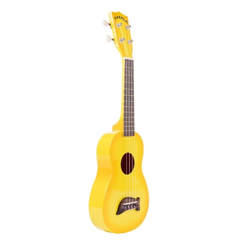 Makala Dolphin Soprano Ukulele - Yellow Burst