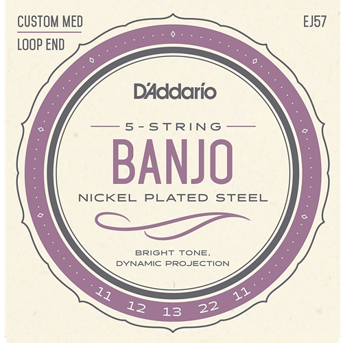 D'addario 5-String Banjo Nickle Medium (.011-.022)