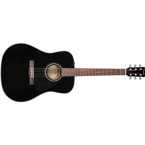 Fender CD-60 Dreadnought V3 w/Case Walnut Fingerboard Black