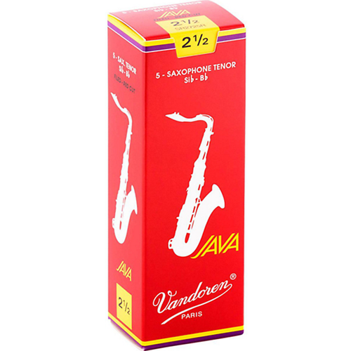 Vandoren Java Red Tenor Sax #2.5 Reeds, Box 5