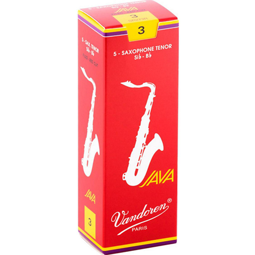 Vandoren Java Red Tenor Sax #3 Reeds, Box 5