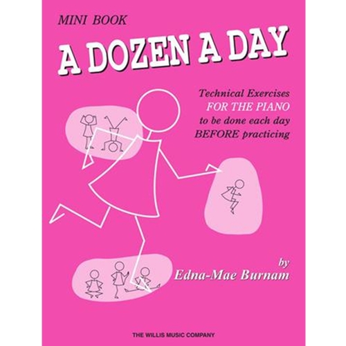 Burnam: A Dozen A Day - Mini Book (pink) - Piano