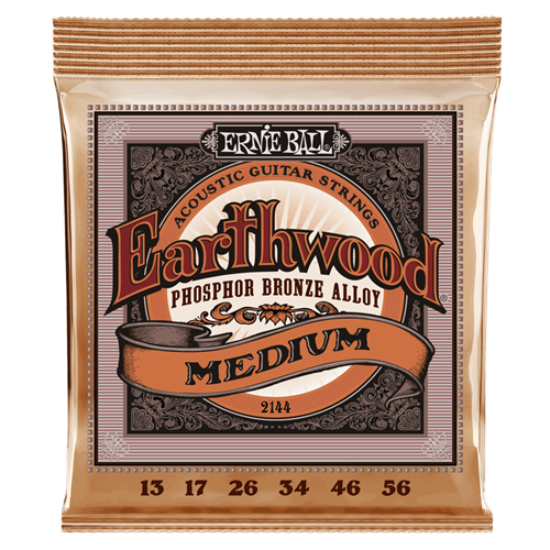 Earthwood Medium Phosphor Bronze Acoustic Guitar Strings - 13-56 Gauge