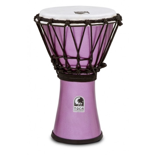 Toca Colorsound Rope Tuned 7" Djembe - Pastel Purple