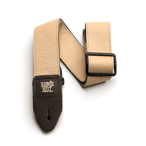 Ernie Ball Tri-Glide 2in Italian Leather Guitar Strap/Bass Strap - Tan