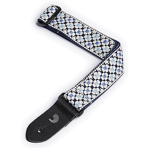 D'Addario Nylon Ukulele Strap, Blue Flowers