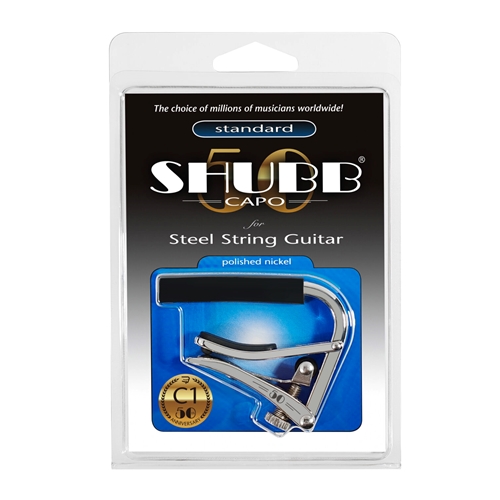 Shubb Steel String Capo (9.5"-20" Radius, Nickel)